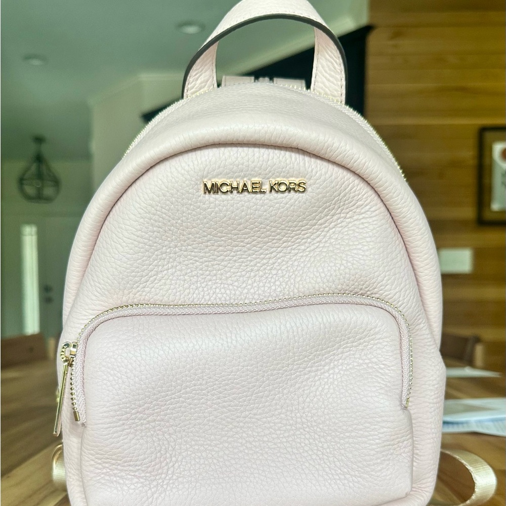 Michael Kors Pink Backpack Elegant Leather Design